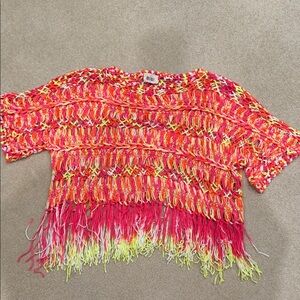 Bibi Multicolor Fringe Top